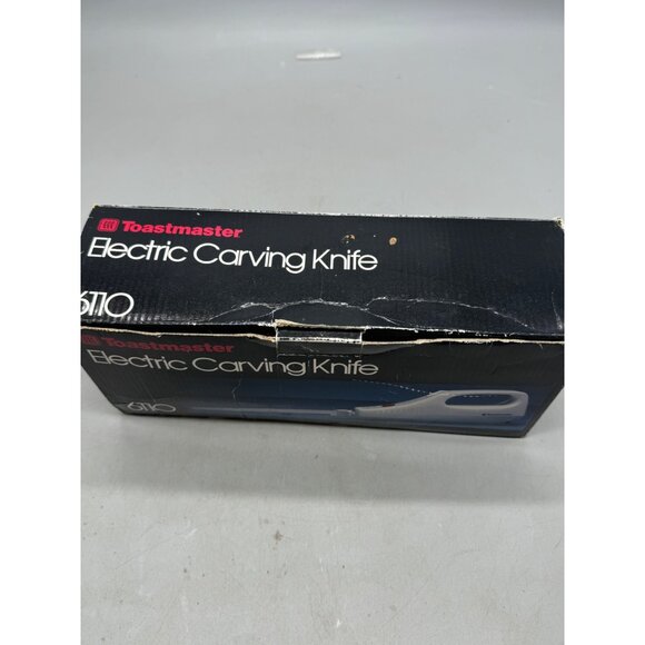Toastmaster 6110 Electric Carving Knife 8" Stainless Steel Serrated Blades White - Picture 3 of 14